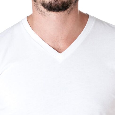 Next Level Apparel Mens Premium CVC V-Neck T-Shirt - 6240, White, Medium in Saudi Arabia