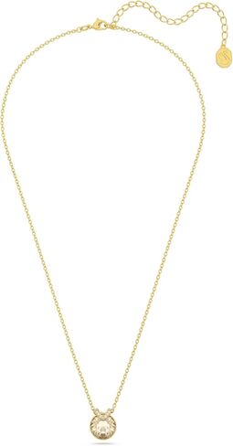 Swarovski Birthstone Pendant Necklace Collection, Square-Cut Stone and Crystals, Rhodium Finish in Saudi Arabia