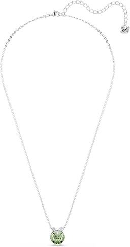 Swarovski Birthstone Pendant Necklace Collection, Square-Cut Stone and Crystals, Rhodium Finish in Saudi Arabia