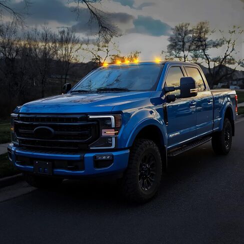 LED Cab Roof Marker Lights Compatible with F250 F350 F450 F550 Super Duty 2017-2024, 5pcs Clearance Top Cab Lights for Pickup Trucks, Clear Len + White Light in Saudi Arabia