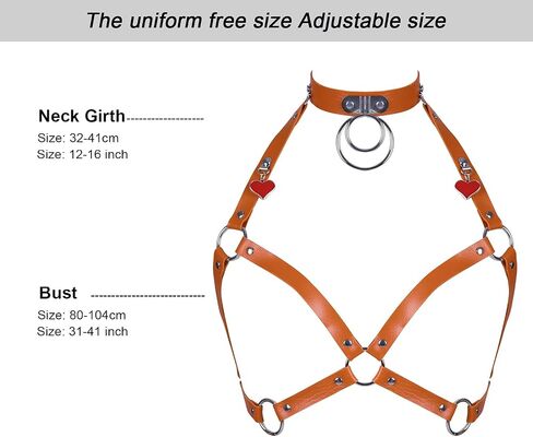 Women's PU Leather Harness Body Tops Corset Lingerie Hollow Out Punk Gothic Adjustable Size Festival Rave in Saudi Arabia
