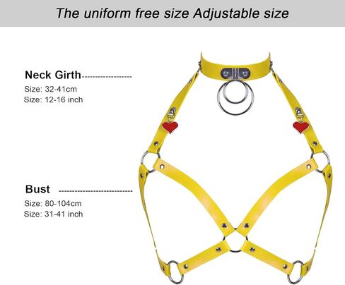 Women's PU Leather Harness Body Tops Corset Lingerie Hollow Out Punk Gothic Adjustable Size Festival Rave in Saudi Arabia