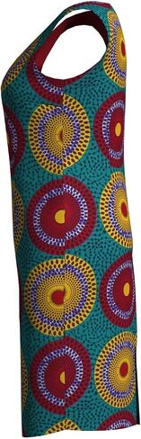 BAZINRICHE African Women Dresses Sleeveless Slim Ankara Short Dress African Printed Dashiki V Collar Skirt in Kuwait