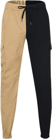 Men's Cargo Pants Casual Lightweight Drawstrintg Elastic Waist Relaxed Fit Beach Sports Pockets Jogger Pants Trouser in Kuwait