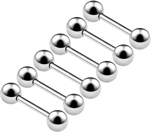 6PCS Surgical Steel Barbell Earrings 14g 5/16 8mm 4mm Ball Cartilage Rook Daith Helix Earrings Eyebrow Piercing Jewelry 6325 in Saudi Arabia