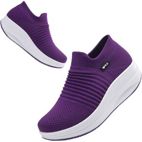 Walking Shoes for Women Slip On Nurse Slip Resistant Work Sock Sneakers Food Service Platform Comfortable Weight Light