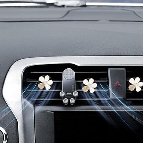 Car Air Conditioner Vent Decorative Clips, Cute Colorful Shiny Flower Decorations,Air Conditioner Vent Clips, Car Interior Accessories, Suitable for Most Vehicles,1Pc(Black)