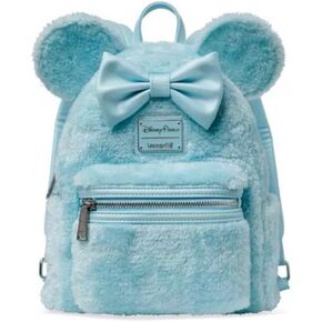 Theme Park Merchandise WDW Dis Parks Lounge LF Fuzzy Blue Minnie Backpack Sparkle