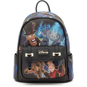 Dr. Facilier 11"" Vegan Leather Fashion Mini Backpack, Black
