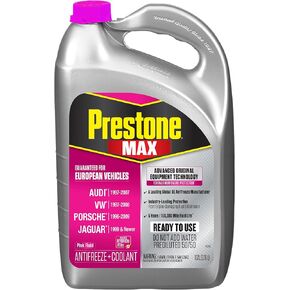Prestone AF6410 MAX Original Equipment Antifreeze Coolant: Euro Pink, 50/50 RTU, 1 Gallon, Pack of 6