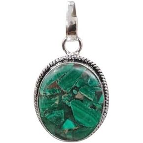 Pendant Oval Shape Crystal Stone Locket - Pendant with Metal Chain for Reiki Healing and Crystal Healing Gemstone for Unisex