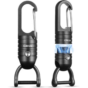 Small Magnetic Quick Release Keychain with Spring Key Clip and Key Ring-2 Button Lock System