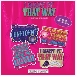 Coloring Broadway - Color Me Stoked Musical Inspired by Heathers Broadway Theater Stickers, Musical Merchandise, Die-Cut & Bubble Free Vinyl Stickers (3" x 3" - Set of 4)