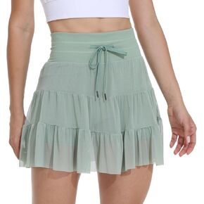 Blaosn Tennis Golf Skirt Women Workout Athletic Mini Flowy Cute Skorts Skirts High Waist with Pockets Shorts Casual Summer