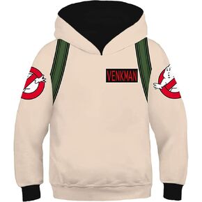 Kids Venk Hoodie for Ghost Cosplay Ghost Hunter Hooded Costume Halloween Buster Pullover Sweatshirt