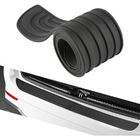 1 PC Rear Bumper Protector, 40.94" L x 3.35" W Car Rubber Anti-Scratch Bumper Guard, Tailgate Decorative Protection Strip, Universal Trunk Exterior Accessories for Rear Bumper Cover (Black)