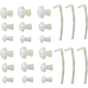 18pcs Ear Plug with 6 tubes for BTE Hearing Aid Aids Eartips Domes (size S M L)