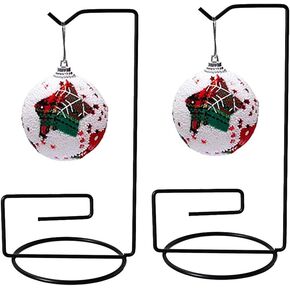 YY YEARCHY Ornament Display Stand Iron Hanging Stand Flower Pot Rack Holder Pothook for Hanging Glass Globe Air Plant Terrarium Witch Ball Home Wedding Christmas Decoration (9.25"x4.33"x4.33", Black)