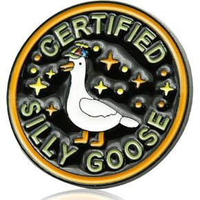 Funny Goose Enamel Pins, Fashion Cute Silly Goose Pin, Novelty Accessories Fun Pins for Backpacks, Hats, Bags, Jackets, Coats