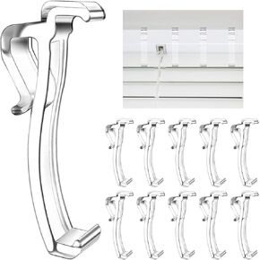 12 PCS Valance Clips, 2.5 Inch Clear Plastic Valance Clips for Blinds, Hidden Blind Clips, Blind Valance Clips for Horizontal Blinds Valance Retainer Holder