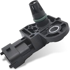 Manifold Absolute Pressure Sensor, High Temperature Resistance Intake Air Pressure Temperature Sensor, Map Sensor Original Accessories, Compatible with Honda Civic Polaris Chevrolet (Black)