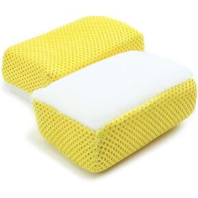 Autofiber [Scrub Ninja Scrubbing Block - 2 Pack (5"x3"x2") for Leather, Plastic, Vinyl and Upholstery Cleaning