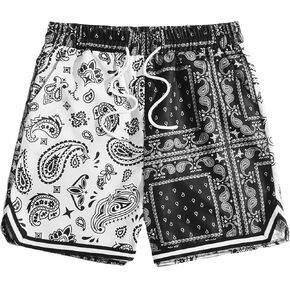 SOLY HUX Men's Elastic High Waisted Casual Summer Shorts