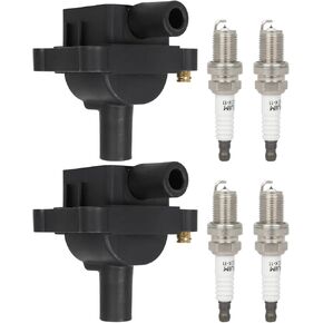 SCITOO Set of 2 ignition coils with 4 iridium Spark Plugs Replacement for Mercedes-Benz SLK230 2.3L 1998-2000,for SL320 3.2L 1997,for S320 3.2L 1997-1999,for C230 2.3L 1998-2000 Replace UF527