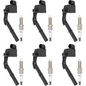 مجموعة Scitoo من 6 لفائف الإشعال مع 6 شمعات Iridium Parcs استبدال RAM Promaster 1500 3.6L 2014-2017 ، ل Promaster 1500 3.0L 2014-2017 استبدال UF648 97390
