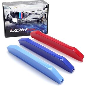 ijdmtoy ملاءمة بالضبط شبكات الشبكة المميزة 3-color insert متوافقة مع BMW 2024-Up G05 X5 LCI/ FaceLift W/ 7-Beam Grille