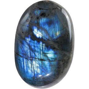 Rockcloud Natural Irregular Orange Moonstone Palm Stone Polished Thumb Worry Crystal Stone for Anxiety, Chakra Balancing, 0.22-0.44 lb