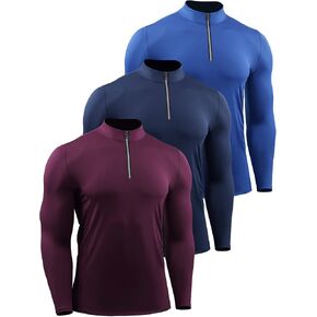NELEUS Men's 3 Pack Dry Fit Long Sleeve Compression Shirts Workout Running Shirts in Saudi Arabia