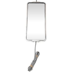 Stainless Steel Mirror, 7 x 16 inches, West Cost Mirror. With Heated Function.