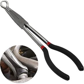 Spark Plug Wire Removal Plier, 11" Long Reach Ring Nose Hose Grip Pliers for Car, Universal Automotive Spark Plug Boot Removal Tool, Spark Plug Removal Pliers Car Accessories