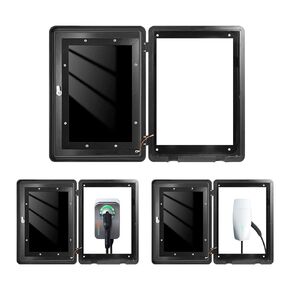 EV Charger Outdoor Enclosure, Charger Station Box for Tesla Wall Connector, Indoor/Outdoor Cover,IP65 Waterproof,L19.6 xW9.8 xH27.5 Black