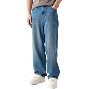 Men's Baggy Jeans Loose Fit Y2k Skater Denim Pants Casual Vintage Fashion Straight Leg Hip Hop Trousers