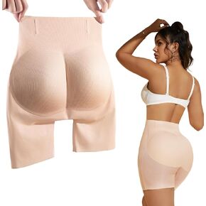 MOVWIN Padded Underwear for Women Tummy Control Shapewear Shorts Butt Lifting Panties Seamless Butt Pads for Bigger Butt