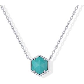 PAVOI 14K Gold Plated Gemstone Pendant Necklace | Dainty Chain Necklaces for Women | Amethyst, Onyx, Green Fluorite, Labradorite, Pearl, Rose Quartz, Agate, Sodalite, Turquoise Gemstone Pendants