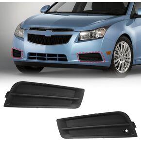 BXZ Front Bumper Insert Outer Grille Fog Lamp Light Hole Cover Pair For 2011 2012 2013 2014 Chevrolet Cruze