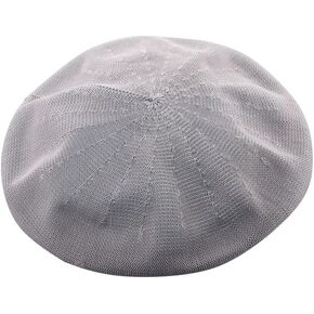 KESYOO Summer Beret Hats for Women Straw Beret Hats Artist Painter Hat Visor Beret Grey