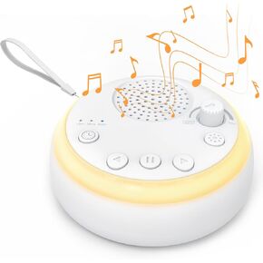 iFamily Sound Machine for Baby Sleeping – 16 Soothing Sounds, Night Light, Portable White Noise Machine with Timer – Sleep Aid for Newborns and Toddlers – Compact and Rechargeable