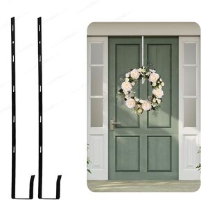 Wreath Hanger for Front Door 14'' Steel Over The Door Hook (White)