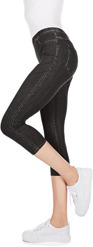 MeMoi Priga Denim Cotton Capri Jean Leggings in Saudi Arabia