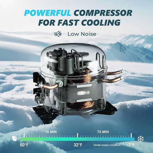 EUHOMY 12 Volt Refrigerator, 11 Quart (10L) Compressor Electric Cooler APP Control, Car Fridge 12/24V DC & 120-240V AC, Car Refrigerator -4℉~68℉, Portable Freezer for RV, Travel, Camping in Saudi Arabia