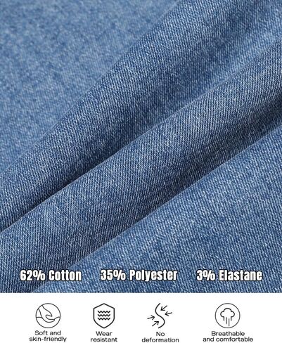 CHICME Women's High Waisted Jeans Stretchy Bootcut Pants with Elastic Waistband Denim Pants for Women in Saudi Arabia