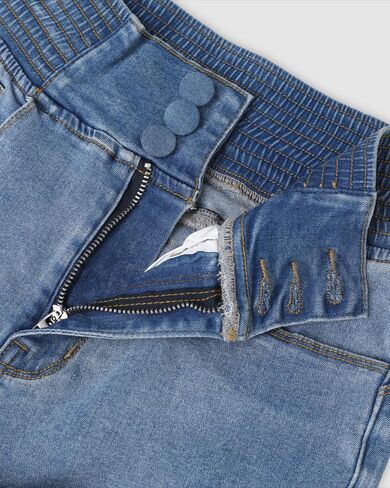 CHICME Women's High Waisted Jeans Stretchy Bootcut Pants with Elastic Waistband Denim Pants for Women in Saudi Arabia