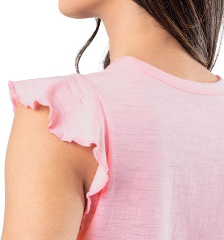 Lee Women's Ruffle Sleeve Crewneck Tank Top in Saudi Arabia