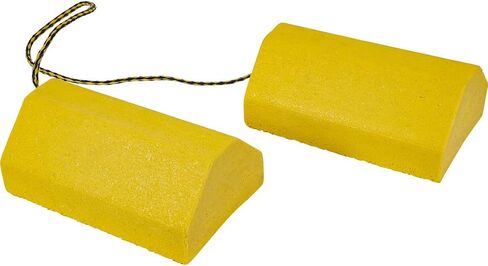 Buyers Products WC9642Y Yellow Small Wheel Chock Set, Lightweight Composite Construction, 32.75 Inch Rope, Ideal for Vehicle Maintenance and Storage, Aviation and Tractors in Saudi Arabia