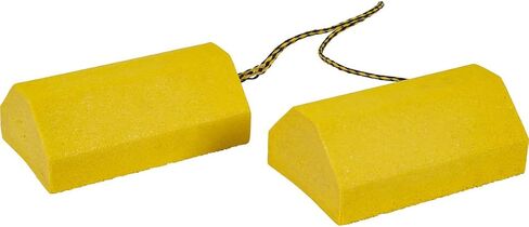 Buyers Products WC9642Y Yellow Small Wheel Chock Set, Lightweight Composite Construction, 32.75 Inch Rope, Ideal for Vehicle Maintenance and Storage, Aviation and Tractors in Saudi Arabia