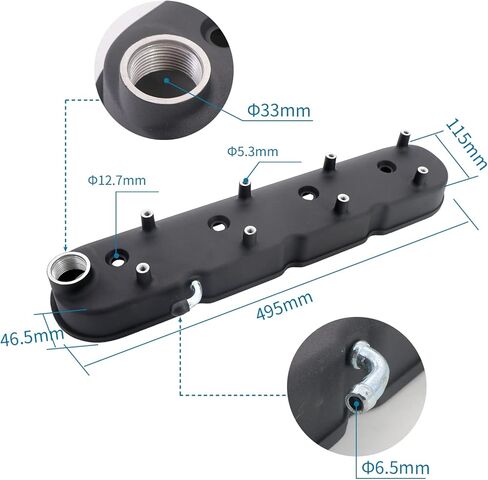 أغطية صمام الألمنيوم المصبوب LS مع حوامل لفائف متوافقة مع كتلة Che-Small V8 293 325 346 364 376 427 LS1 LS2 LS3 LS6 5.3 6.0 ، Black in Kuwait